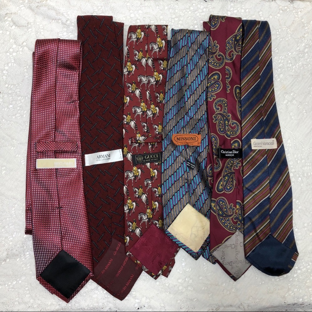 Lot of 10 VINTAGE Designer Ties